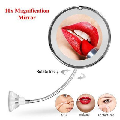 Makeup Vanity Mirror With 10X Lights LED Lighted Portable Hand Cosmetic Magnification Light up Mirrors VIP Link Dropshipping - OhanaGadget