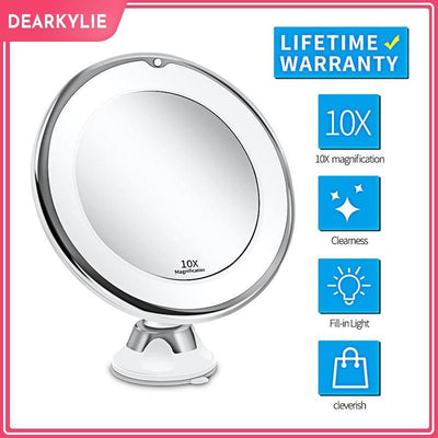 Makeup Vanity Mirror With 10X Lights LED Lighted Portable Hand Cosmetic Magnification Light up Mirrors VIP Link Dropshipping - OhanaGadget